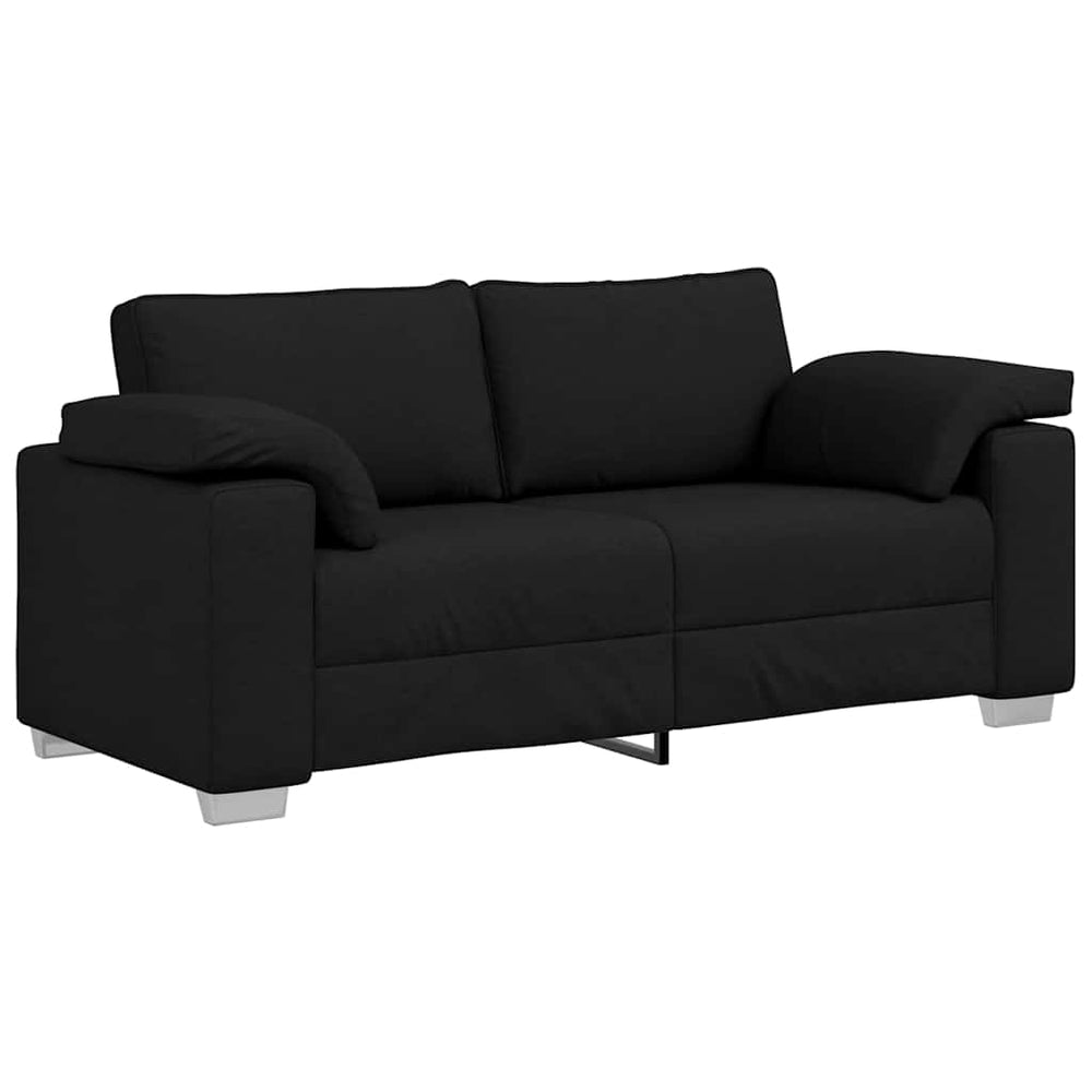 Schwarzes Stoffsofa, 180 cm, Zweisitzer