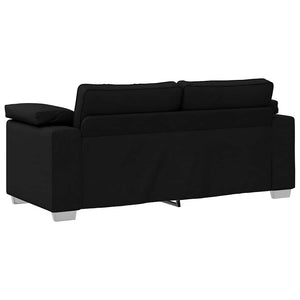 Schwarzes Stoffsofa, 180 cm, Zweisitzer