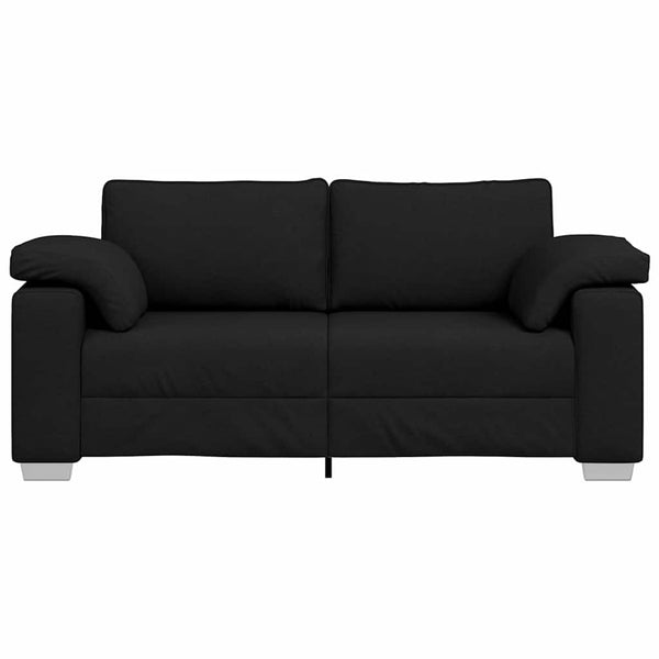 Schwarzes Stoffsofa, 180 cm, Zweisitzer