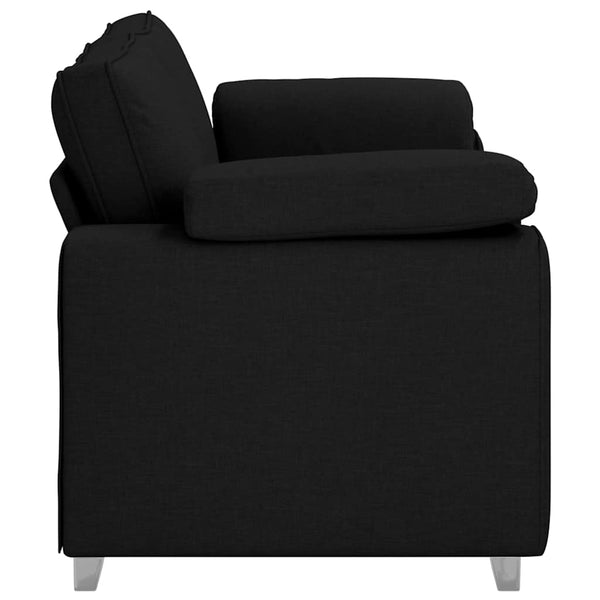Schwarzes Stoffsofa, 180 cm, Zweisitzer