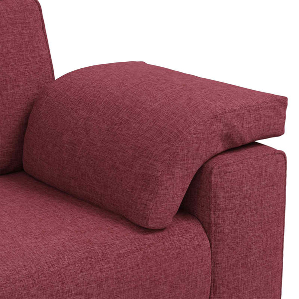 Weinrotes Zweisitzer Sofa, 180 cm
