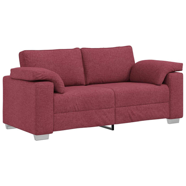 Weinrotes Zweisitzer Sofa, 180 cm