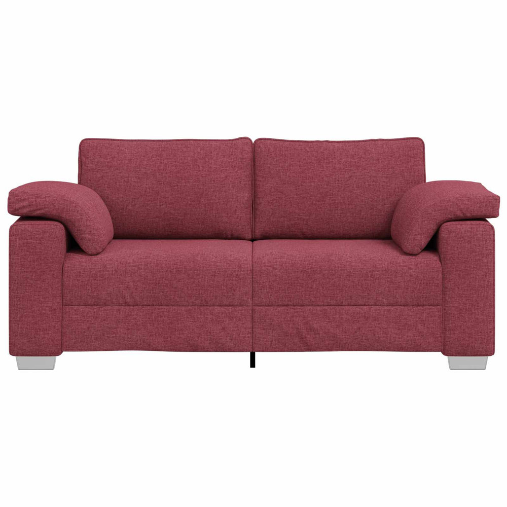 Weinrotes Zweisitzer Sofa, 180 cm