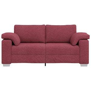 Weinrotes Zweisitzer Sofa, 180 cm