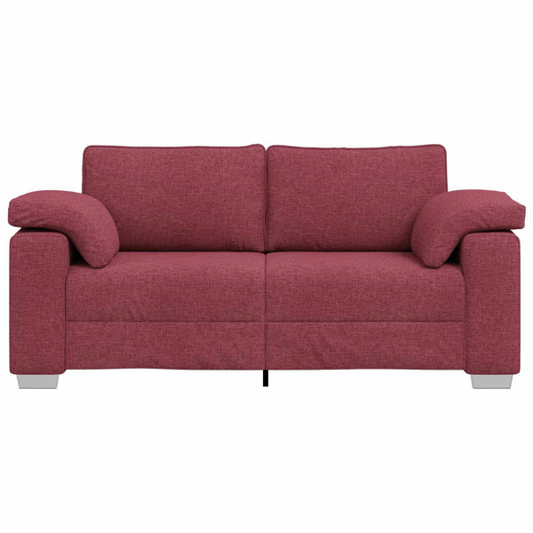 Weinrotes Zweisitzer Sofa, 180 cm
