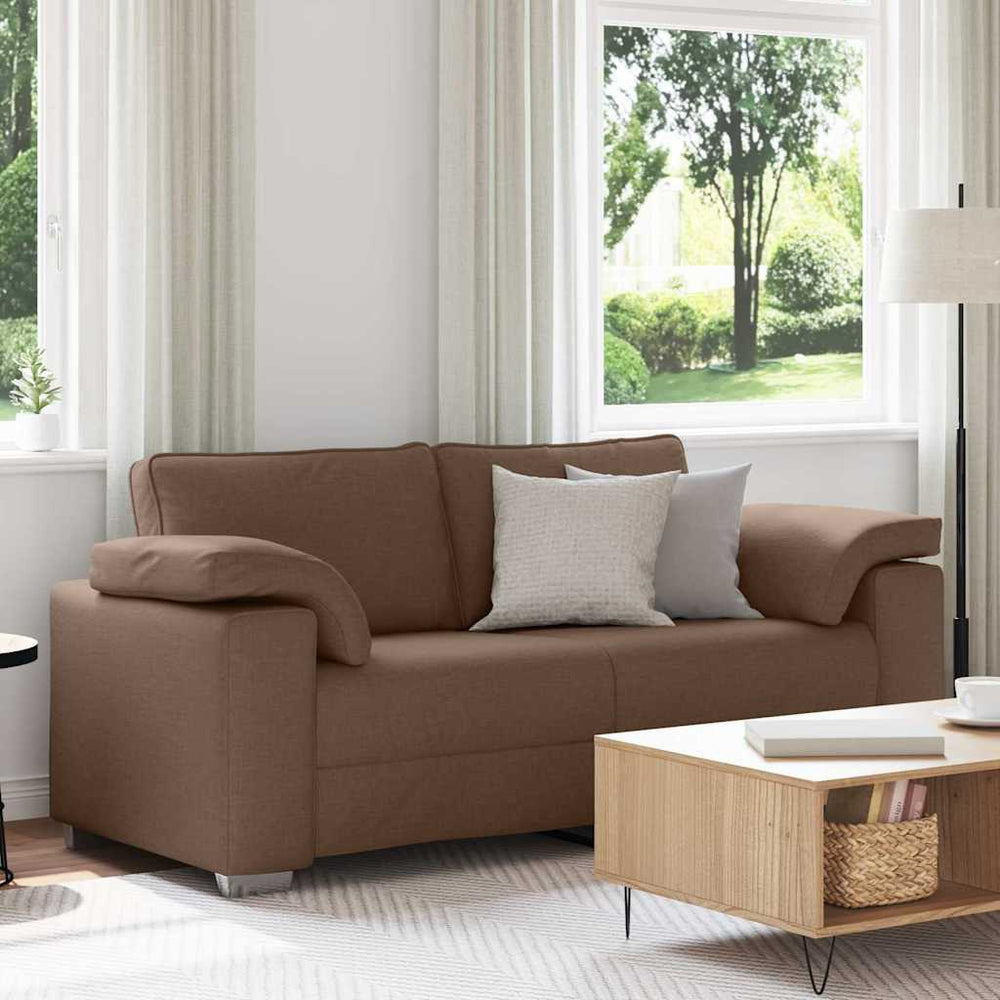 Braunes Zweisitzer-Sofa, 180 cm
