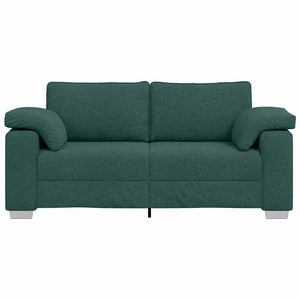 vidaXL Canapé à 2 places vert foncé 180 cm Tissu