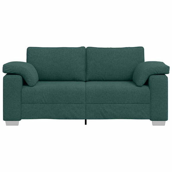 vidaXL Canapé à 2 places vert foncé 180 cm Tissu
