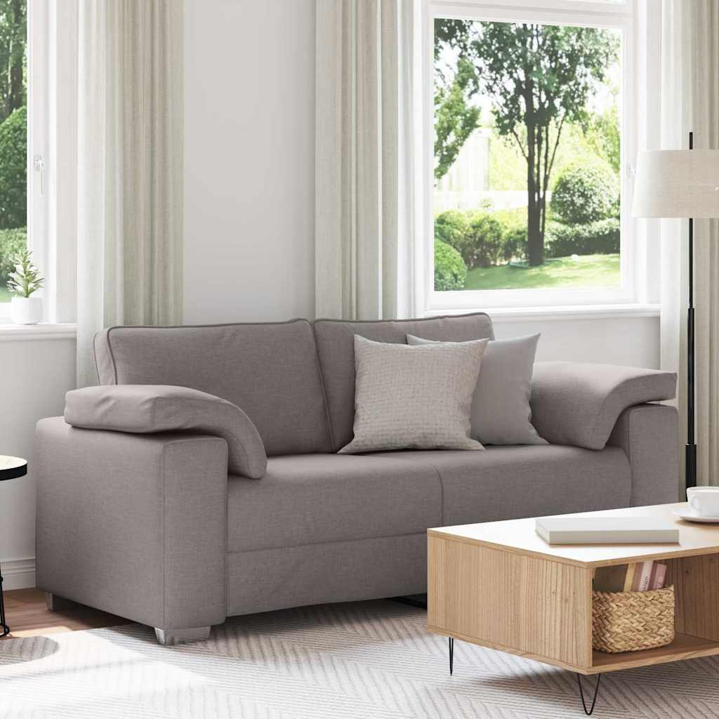 vidaXL Canapé deux places taupe 180 cm Tissu