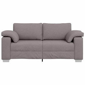 vidaXL Canapé deux places taupe 180 cm Tissu