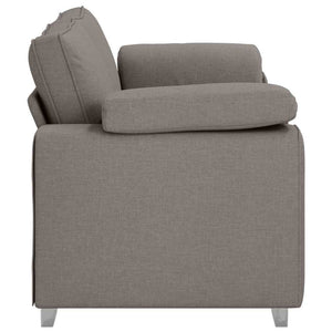 vidaXL Canapé deux places taupe 180 cm Tissu