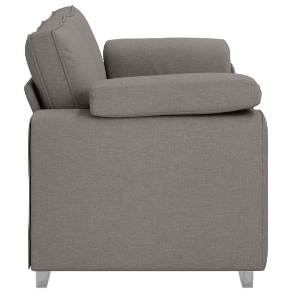 vidaXL Canapé deux places taupe 180 cm Tissu