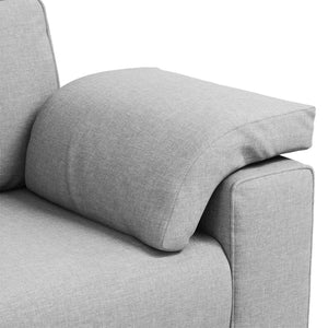 Zweisitzer Sofa Wolkengrau Stoff 180 cm