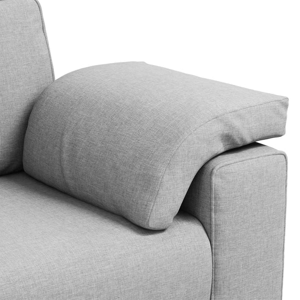 Zweisitzer Sofa Wolkengrau Stoff 180 cm