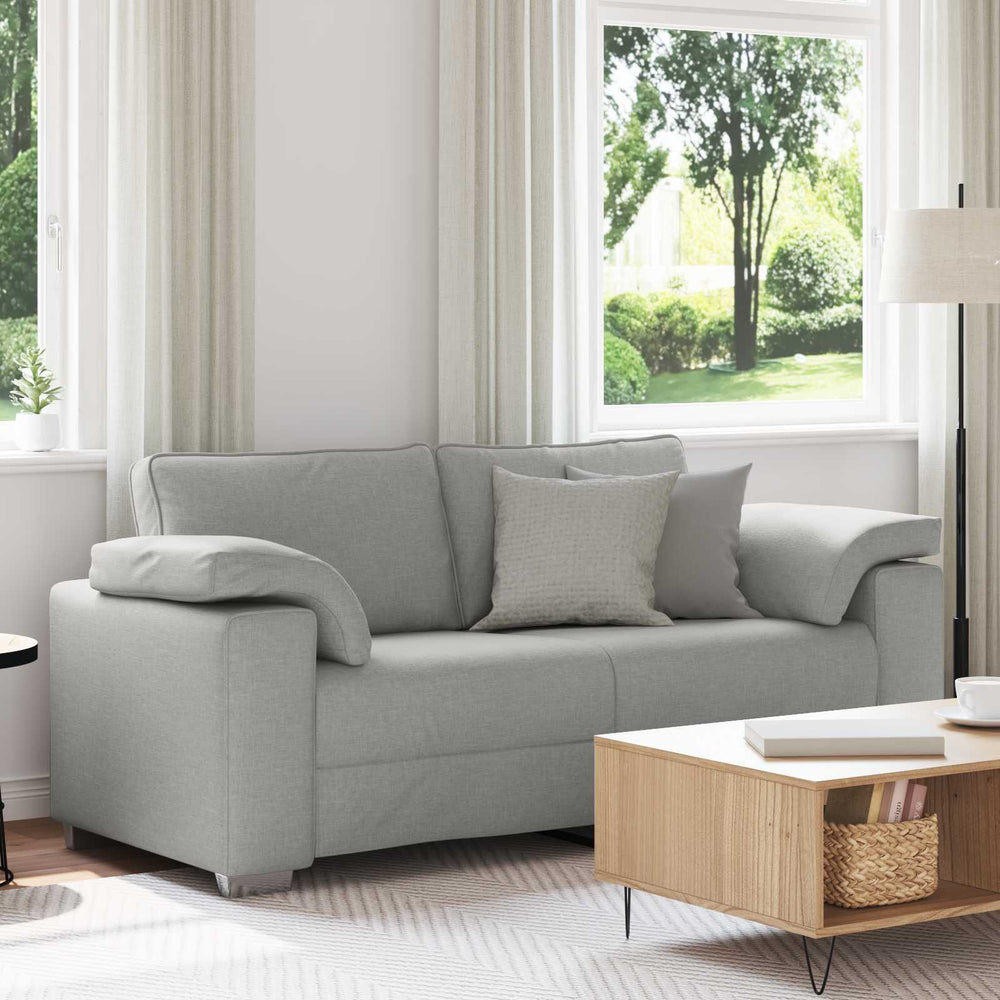 Zweisitzer Sofa Wolkengrau Stoff 180 cm