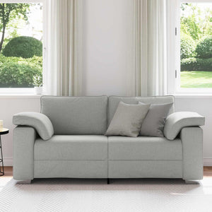 Zweisitzer Sofa Wolkengrau Stoff 180 cm