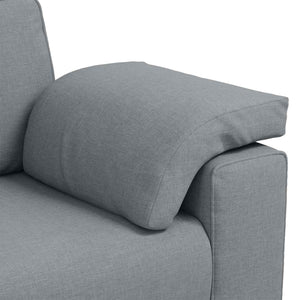 vidaXL Canapé à 3 places gris clair 220 cm Tissu