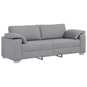 vidaXL Canapé à 3 places gris clair 220 cm Tissu