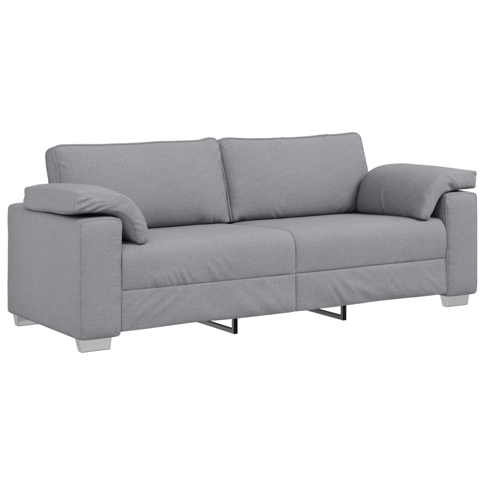 vidaXL Canapé à 3 places gris clair 220 cm Tissu