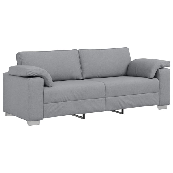 vidaXL Canapé à 3 places gris clair 220 cm Tissu