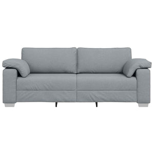 vidaXL Canapé à 3 places gris clair 220 cm Tissu