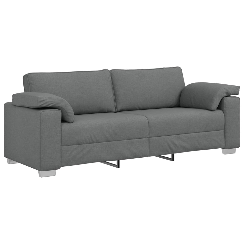 3-Sitzer Sofa Dunkelgrau Stoff 220cm