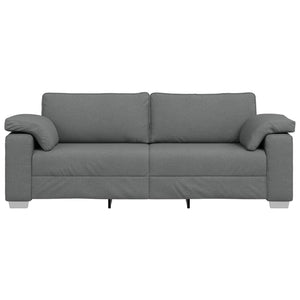 vidaXL Canapé 3 places gris foncé 220 cm Tissu