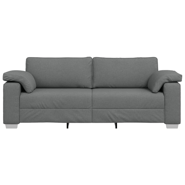 vidaXL Canapé 3 places gris foncé 220 cm Tissu