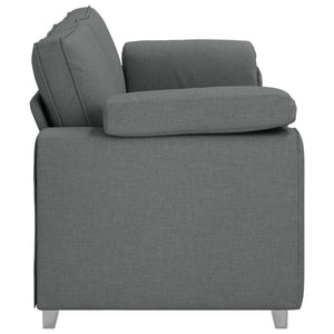 vidaXL Canapé 3 places gris foncé 220 cm Tissu