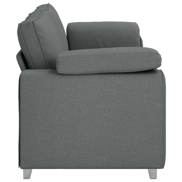 vidaXL Canapé 3 places gris foncé 220 cm Tissu