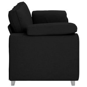 vidaXL Canapé à 3 places Noir 220 cm Tissu