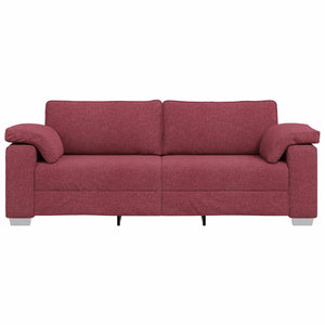 3-Sitzer Sofa Weinrot Stoff 220cm