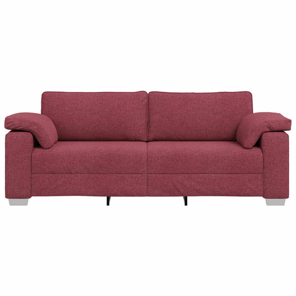 3-Sitzer Sofa Weinrot Stoff 220cm