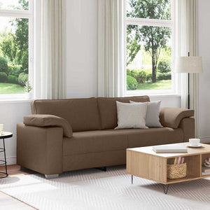 3-Sitzer Sofa Braun Stoff 220 cm