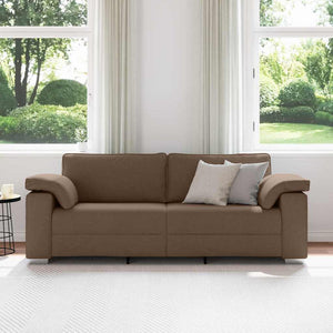 3-Sitzer Sofa Braun Stoff 220 cm