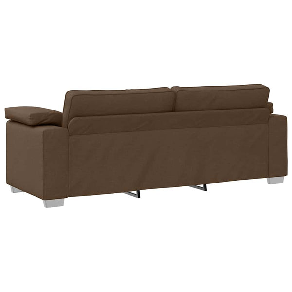 3-Sitzer Sofa Braun Stoff 220 cm