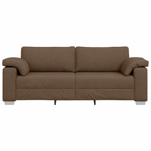 3-Sitzer Sofa Braun Stoff 220 cm