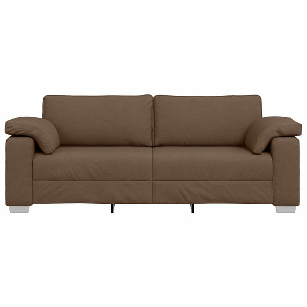 3-Sitzer Sofa Braun Stoff 220 cm