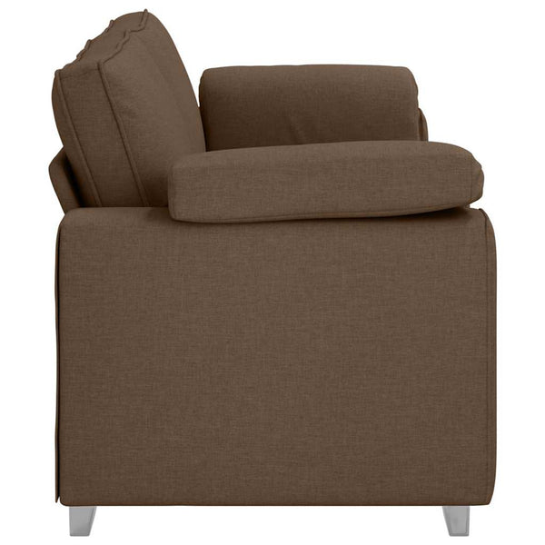 3-Sitzer Sofa Braun Stoff 220 cm