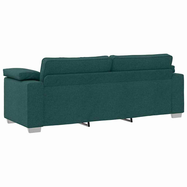 vidaXL Canapé à 3 places vert foncé 220 cm Tissu