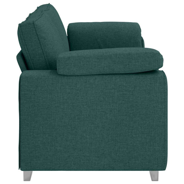 vidaXL Canapé à 3 places vert foncé 220 cm Tissu