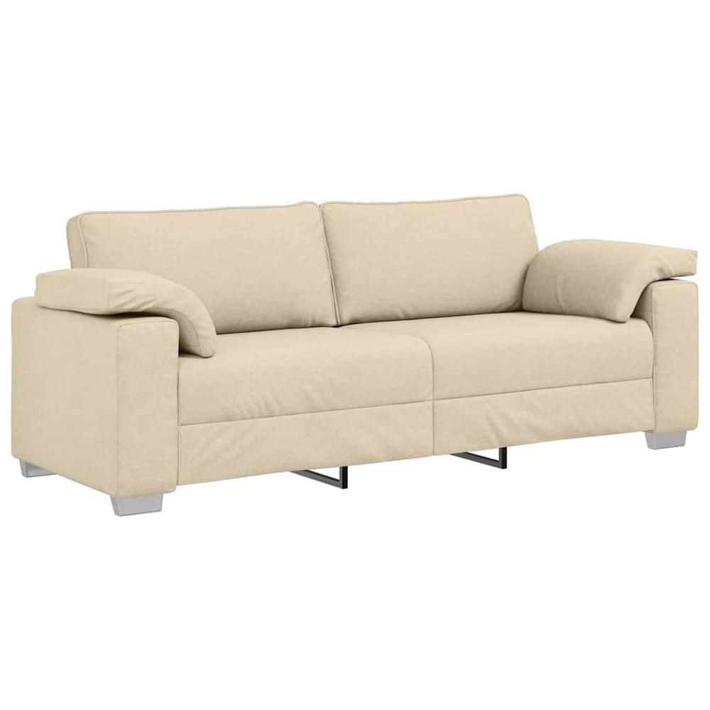 3-Sitzer Sofa Creme Stoff 220 cm
