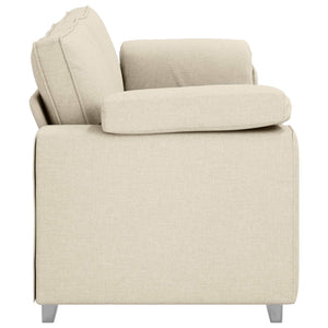 3-Sitzer Sofa Beige Leinenmischgewebe 220 cm
