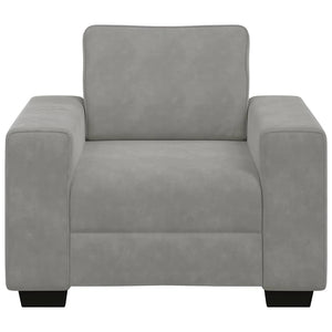 vidaXL Fauteuil gris clair 100x77x82 cm velours