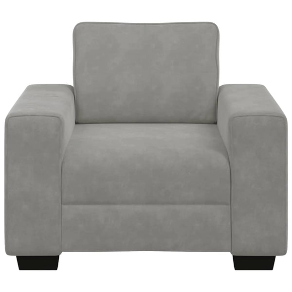 vidaXL Fauteuil gris clair 100x77x82 cm velours