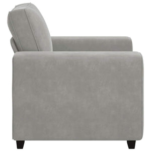 vidaXL Fauteuil gris clair 100x77x82 cm velours