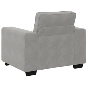 vidaXL Fauteuil gris clair 100x77x82 cm velours