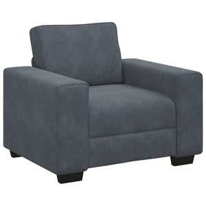 Dunkelgrauer Samt Sessel 100x77x82 cm