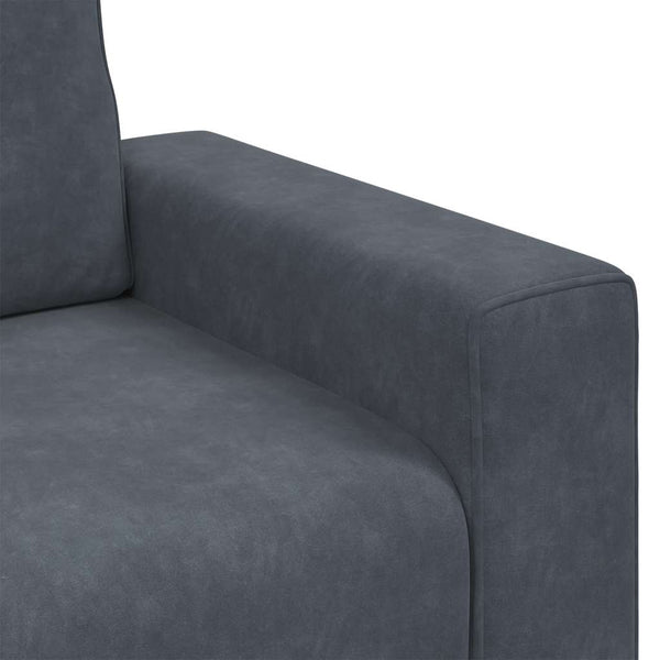 Dunkelgrauer Samt Sessel 100x77x82 cm