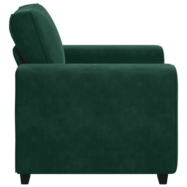 Dunkelgrüner Samt Sessel 100 cm